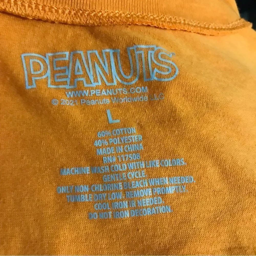 Peanuts Halloween Orange Tee Size Large - Picture 5 of 6